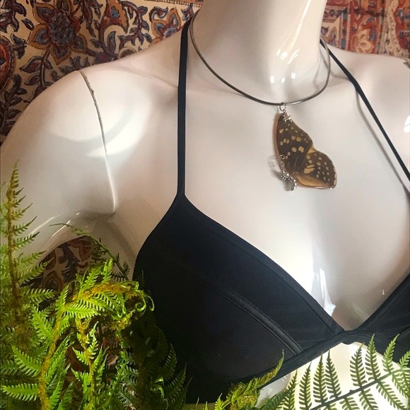 Sterling Silver Butterfly Wing incased in Resin Pendant (7 cm Total Length) - Picture 15 of 17